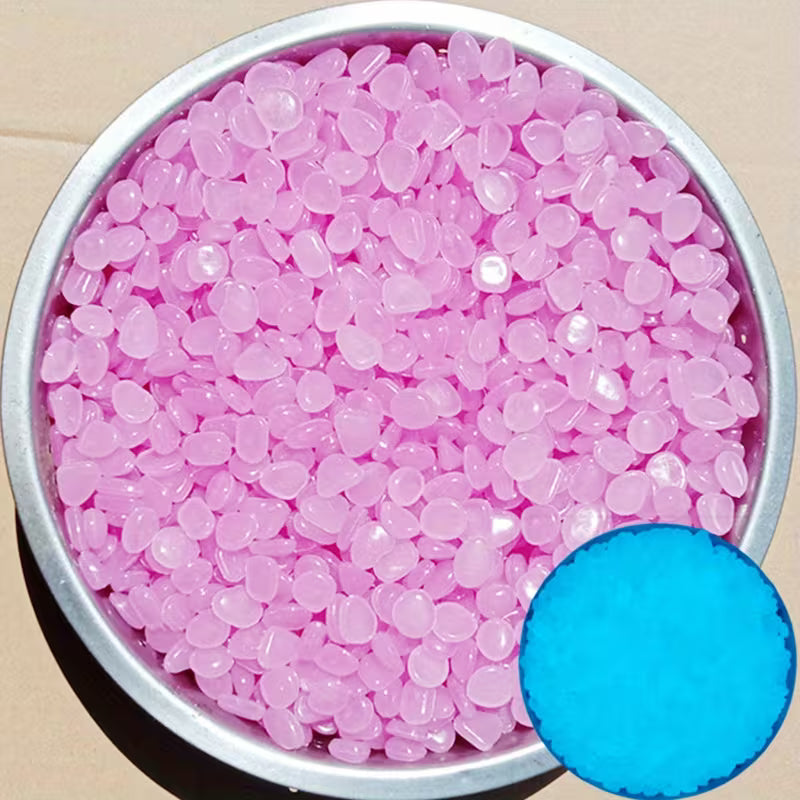 Glow-in-the-Dark Pebbles, 480pcs - Decorative Stones for Pathways, Gardens, and Pools, DIY Outdoor Decorative Rocks