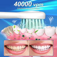 Electric Toothbrush - 6 Modes with Pressure Sensor, Smart Timer，Rechargeable Toothbrushes with 8 Brush Heads,Whitening & Sensitive Teeth Care ，30 Days Long Battery Life