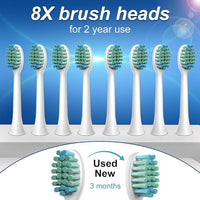 Electric Toothbrush - 6 Modes with Pressure Sensor, Smart Timer，Rechargeable Toothbrushes with 8 Brush Heads,Whitening & Sensitive Teeth Care ，30 Days Long Battery Life