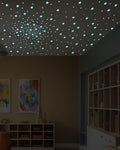 201 Pcs Glow in The Dark Stars Stickers for Ceiling Bedroom, Stocking Stuffers for Kids Ages 3-5, 4-8, 8-12, Boys Girls Room Decor Wall Stickers Stocking Stuffers for Toddler-Blue