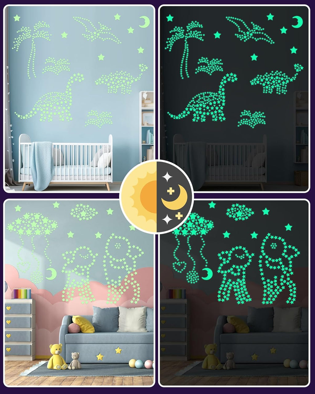201 Pcs Glow in The Dark Stars Stickers for Ceiling Bedroom, Stocking Stuffers for Kids Ages 3-5, 4-8, 8-12, Boys Girls Room Decor Wall Stickers Easter Basket Stuffers for Toddler